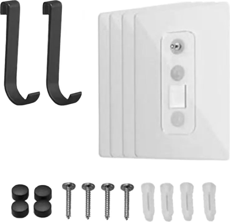 Półka łazienkowa wisząca 2szt - czarna