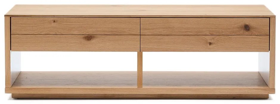 Stolik w dekorze dębu w naturalnym kolorze 60x140 cm Alguema – Kave Home