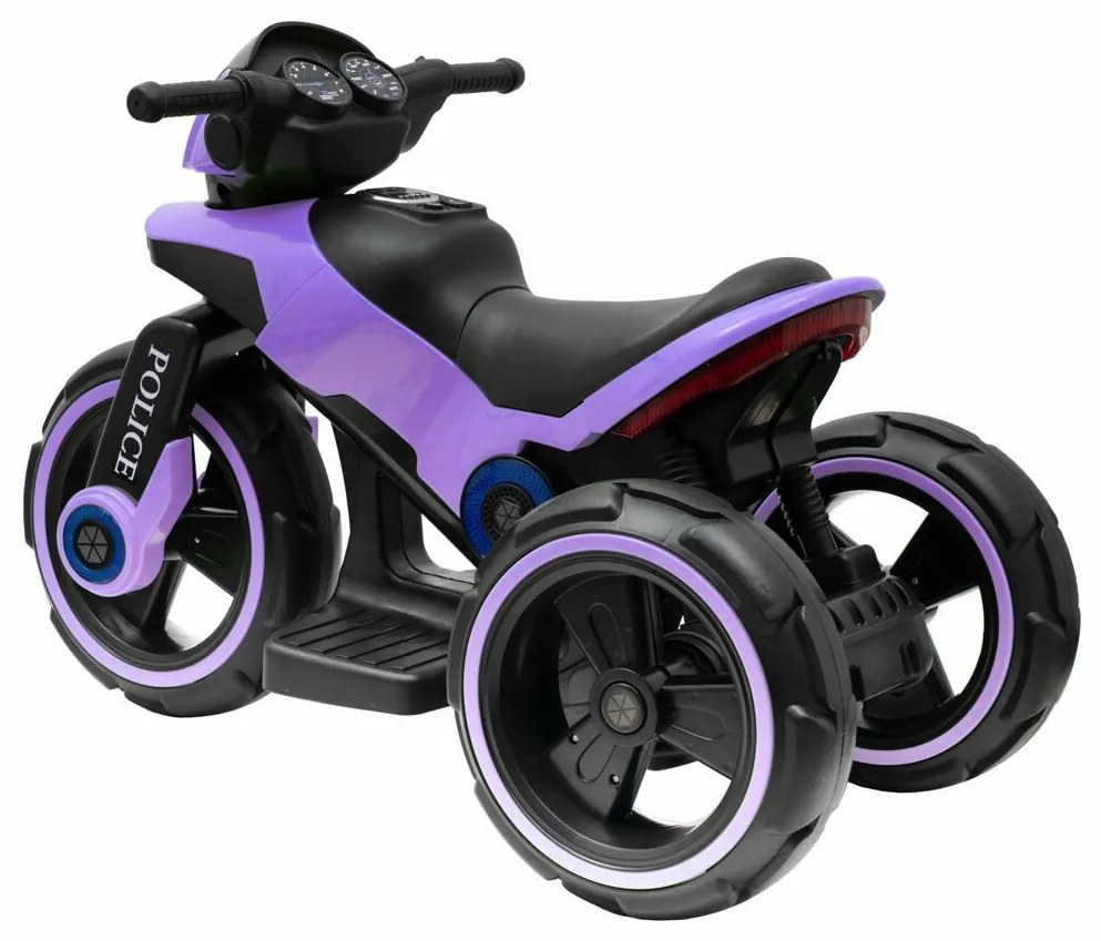 Baby Mix Motocykl elektryczny dla dzieci Policja, fioletowy