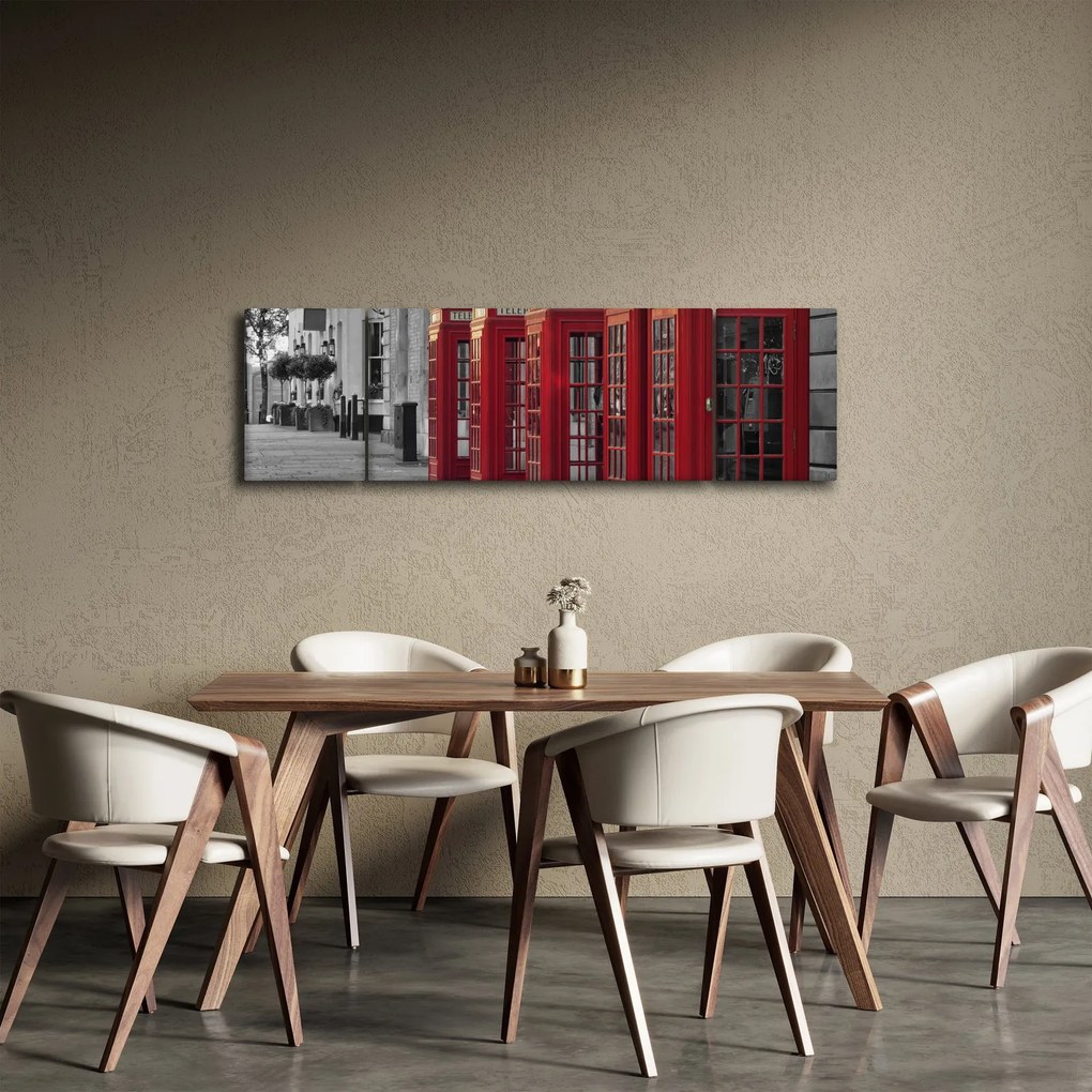 Obraz - Budki telefoniczne w Londynie (170x50 cm)