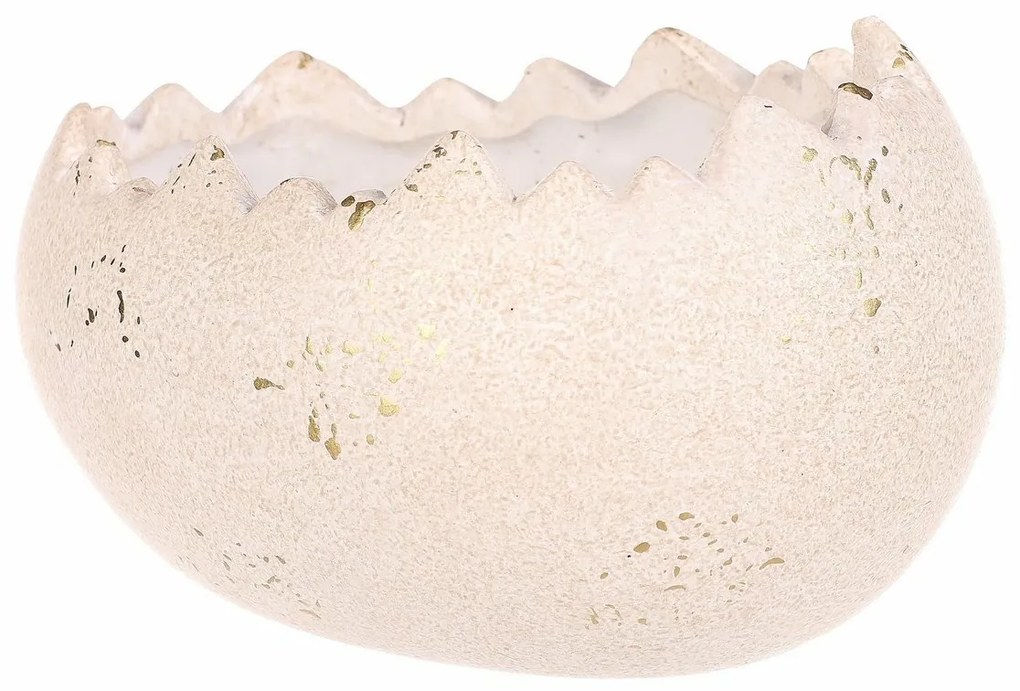 Ceramiczny pojemnik na kwiaty Muszla pozioma, 17 x13 x 9 cm
