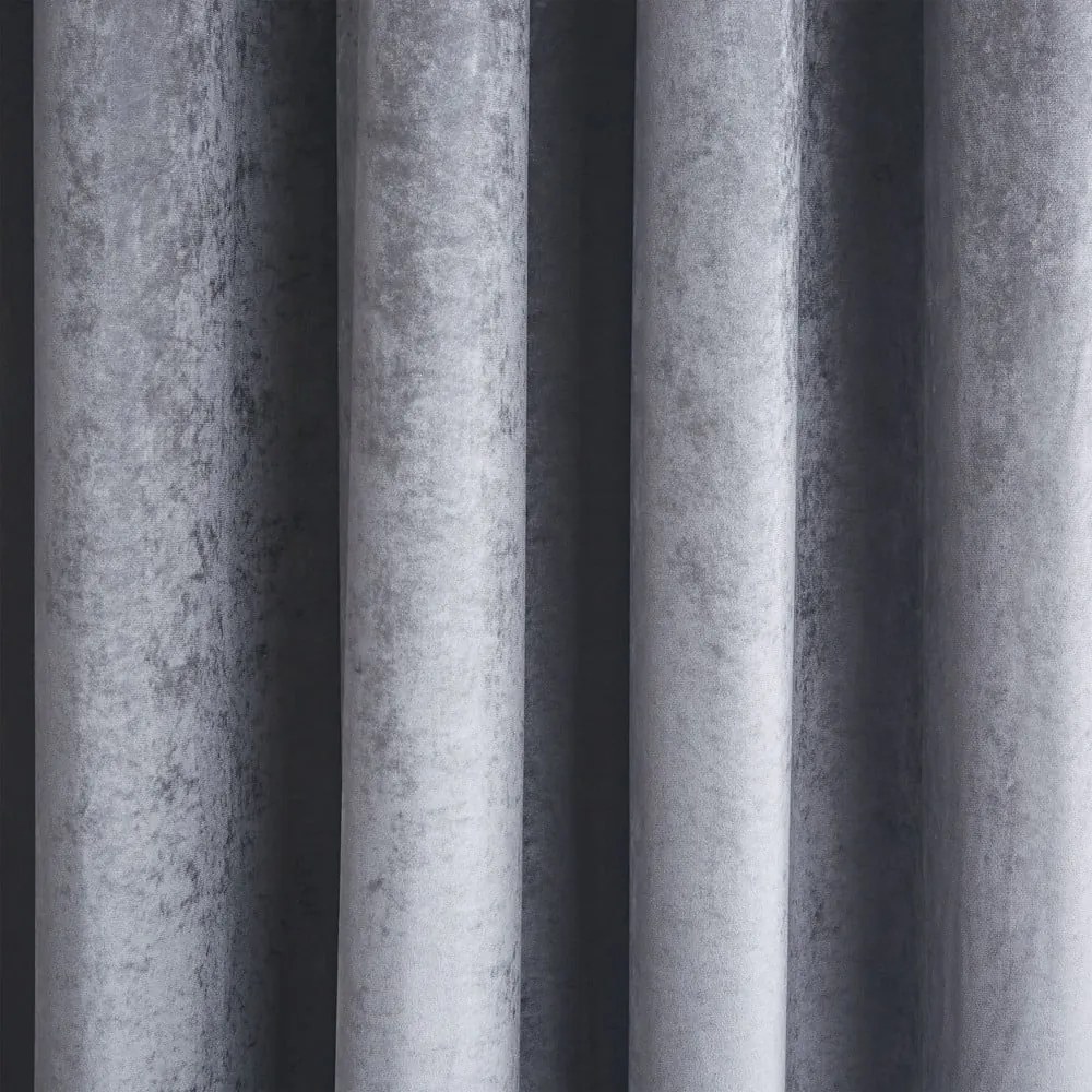 Szare zasłony zestaw 2 szt. 117x183 cm Crushed Velvet Glamour Sequin – Catherine Lansfield