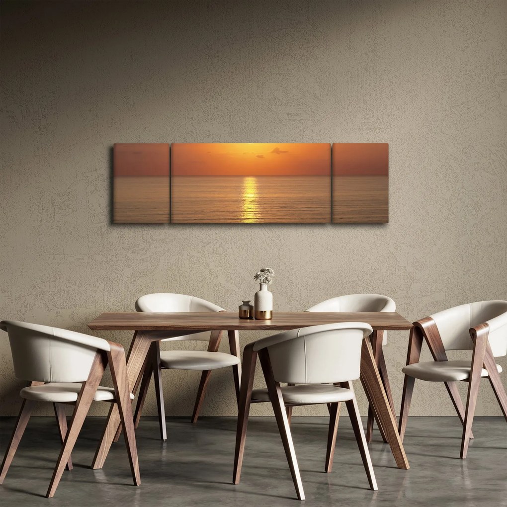 Obraz - Zachód słońca nad oceanem (170x50 cm)