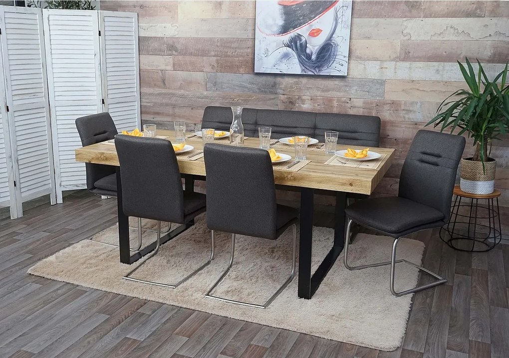 Zestaw do jadalni MCW-H70,  szaro-brązowy 160cm