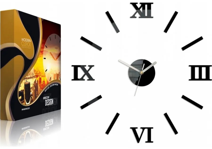 Zegar ścienny naklejany duży nowoczesny akrylowy na ścianę do salonu loft