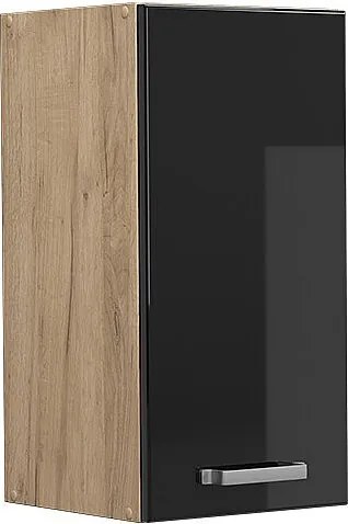 Szafka ścienna czarny wysoki połysk 30x31x60 r-line