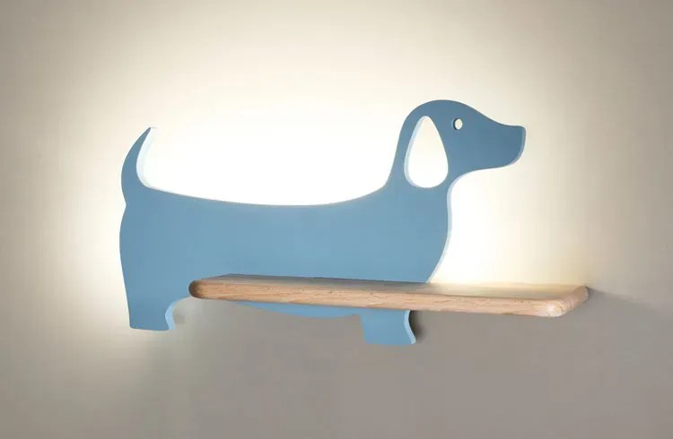 Niebieski w kształcie kinkiet ścienny pieska B0-R64