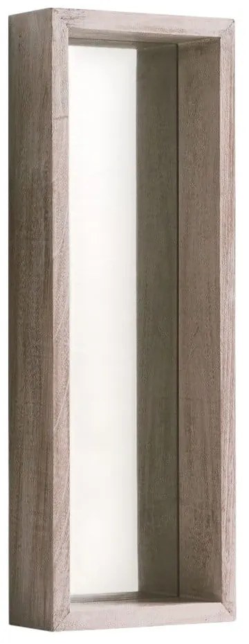 Lustro ścienne z drewna paulowni Geese Pure, 62x22 cm