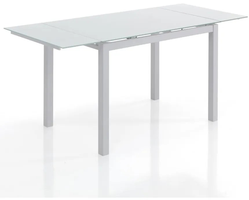 Rozkładany stół ze szklanym blatem 70x110 cm Fast – Tomasucci