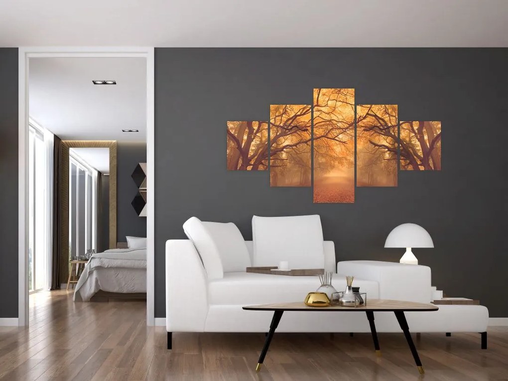 Obraz drogi w jesiennym krajobrazie (125x70 cm)