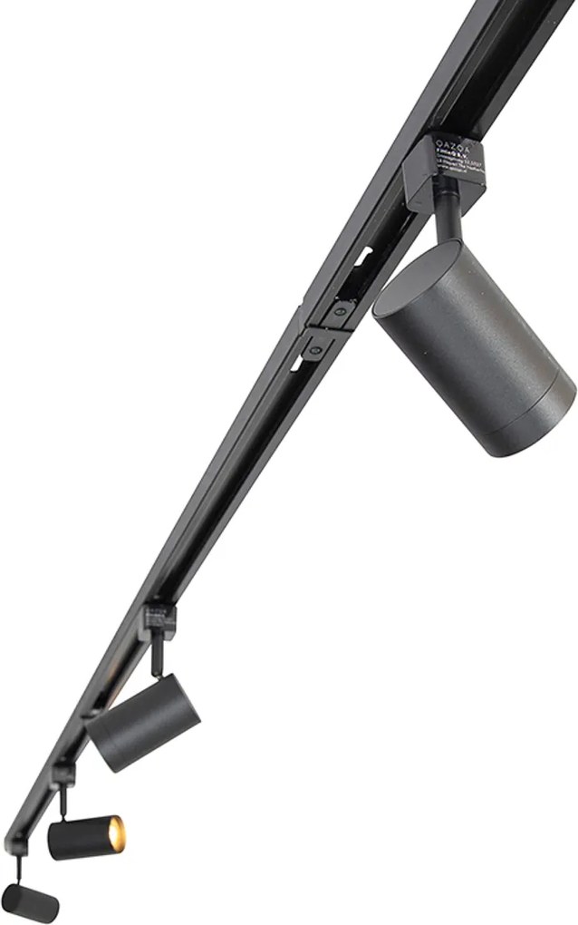 Nowoczesny system szynowy 1-fazowy z 14 reflektorami czarny - Jeana