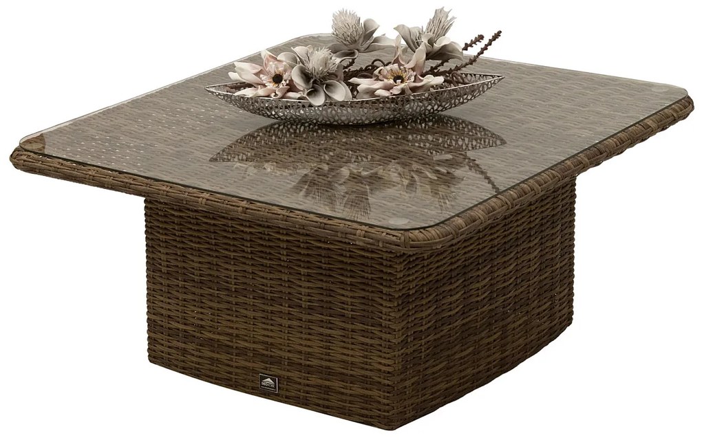 Rattanowy zestaw narożny modułowy BORNEO LUXURY dla 8 osób (brązowy)