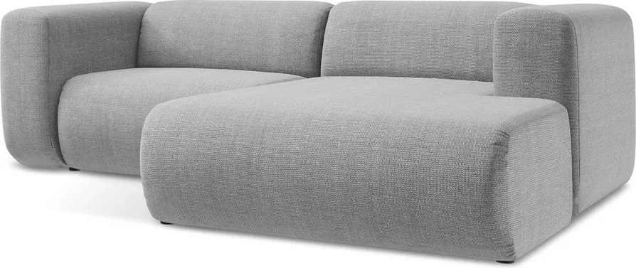 Jasnoszary narożnik (prawostronny/z szezlongiem) Ekahi – Makamii