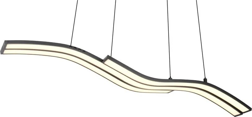 Metalowa lampa wisząca LED ze zdalnym sterowaniem/ze ściemniaczem w kolorze matowej czerni Spider – Trio Select