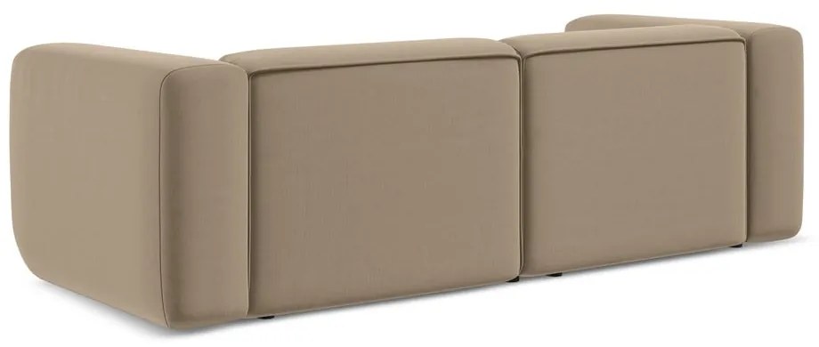 Beżowa aksamitna sofa 228 cm Ekahi – Makamii