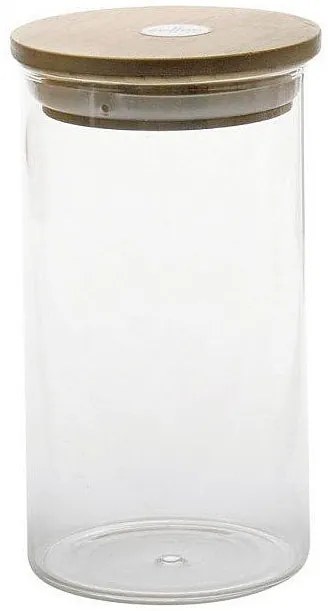 Szklany pojemnik z bambusową pokrywką, 1000ml , ZELLER