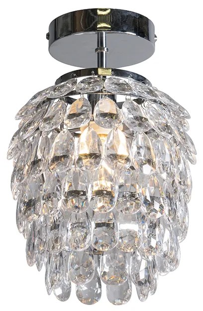 Lampa wisząca w stylu art deco stal 19 cm z możliwością ściemniania - Bling ArtDeco Oswietlenie wewnetrzne