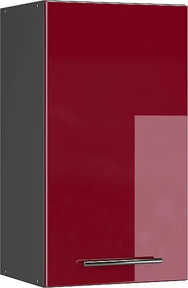 Szafka ścienna bordowa czerwień wysoki połysk 40x34.1x72 fame-line