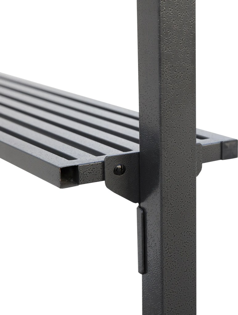 Outsunny Pawilon grillowy z dachem ognioodpornym 2,5 x 1,5 m wiata grillowa z 2 półkami stal PC