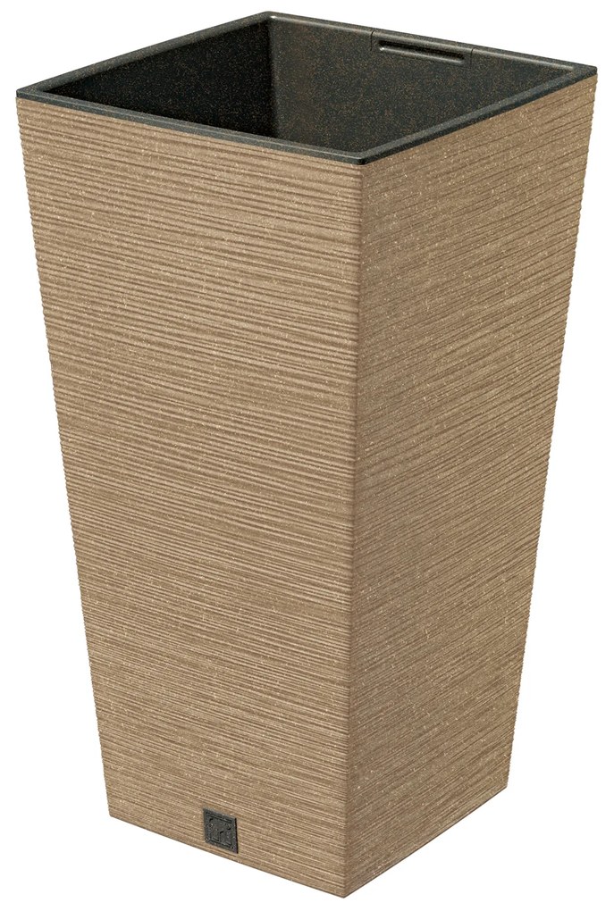 Donica ogrodowa kwadratowa Furu Square Eco Wood 75 cm naturo PROSPERPLAST