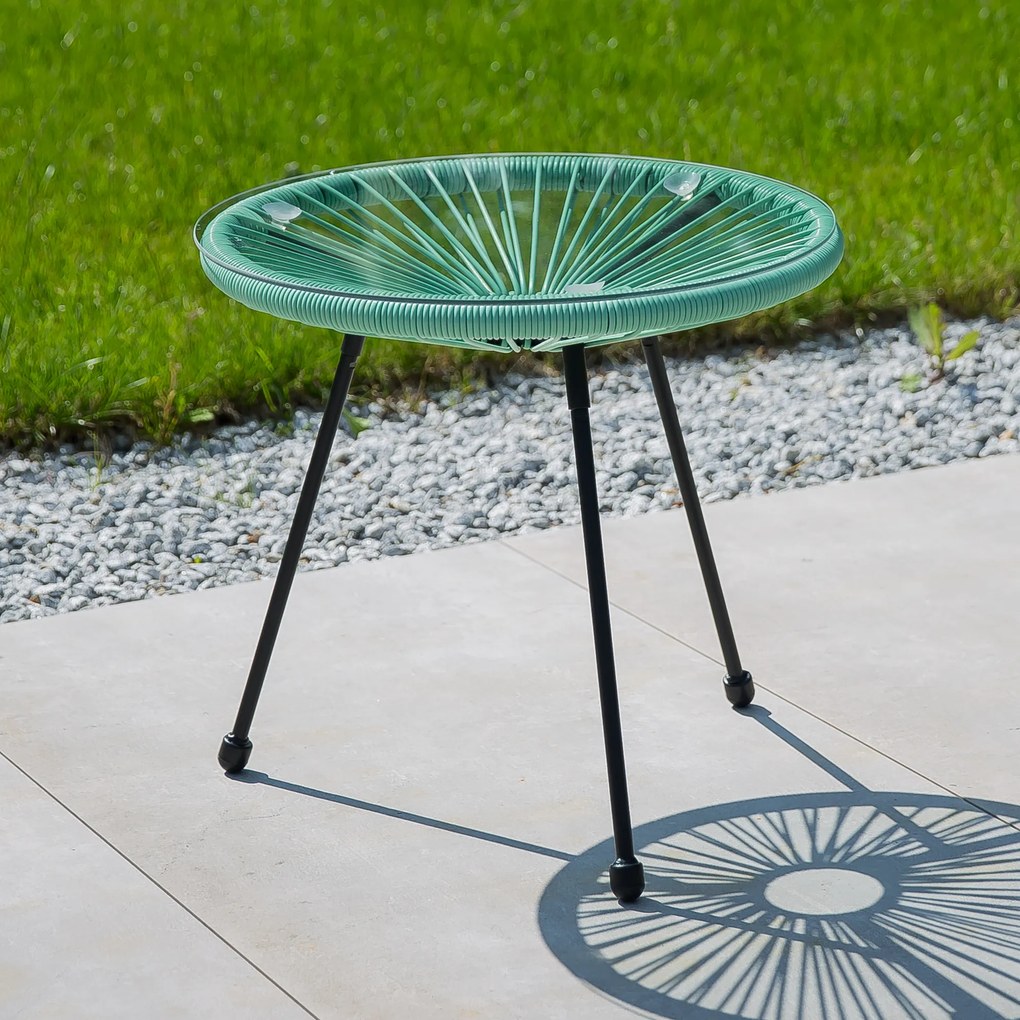 Stolik żyłkowy Arthur 48 cm miętowy PATIO