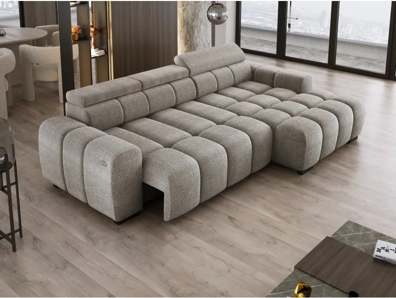 Narożnik BULL S - OMBO MINI Prawostronny z Elektryczną Regulacją EDEN 07