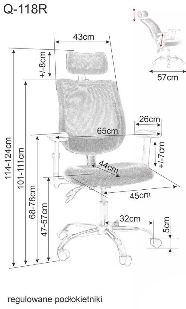 Fotel biurowy Q-118R czarny SIGNAL