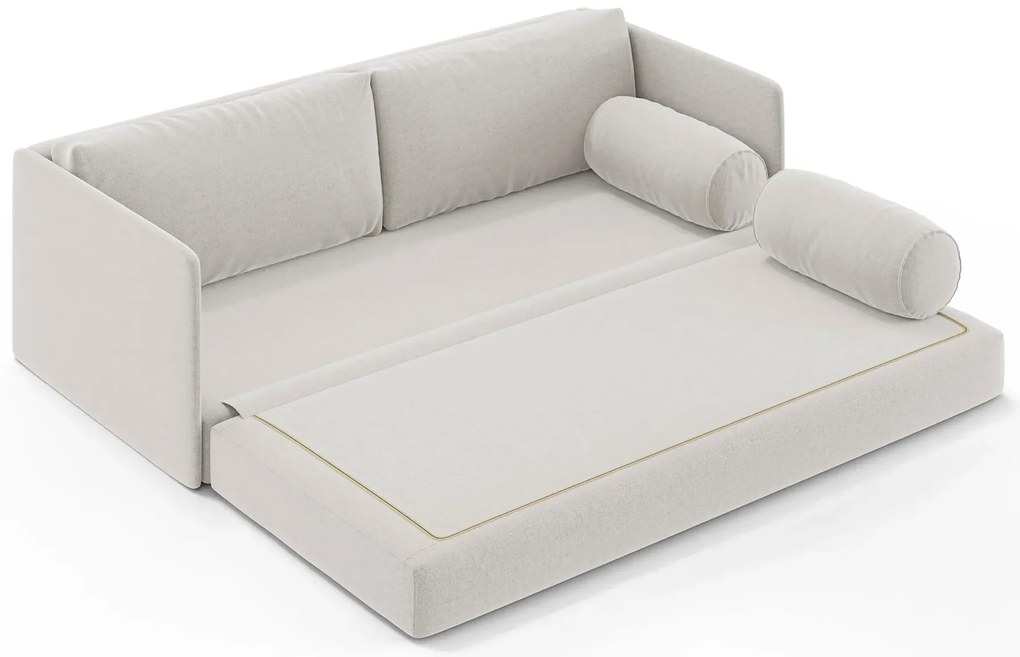 Gładka sofa rozkładana z poduszkami - 32 kolory A1-T64
