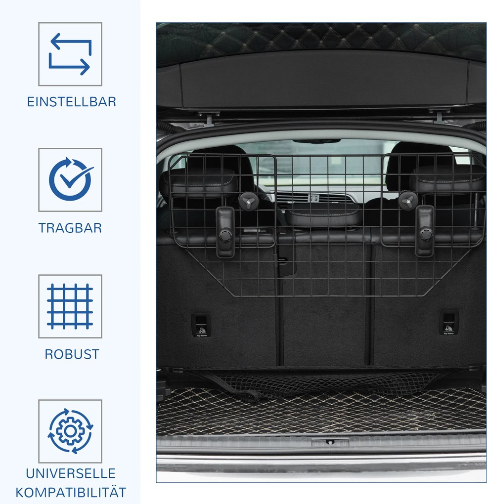 PawHut Bramka Bezpieczeństwa dla Psa Regulowana Osłona 90-120cm Wysoka 405cm Metalowa Czarna | Aosom PL