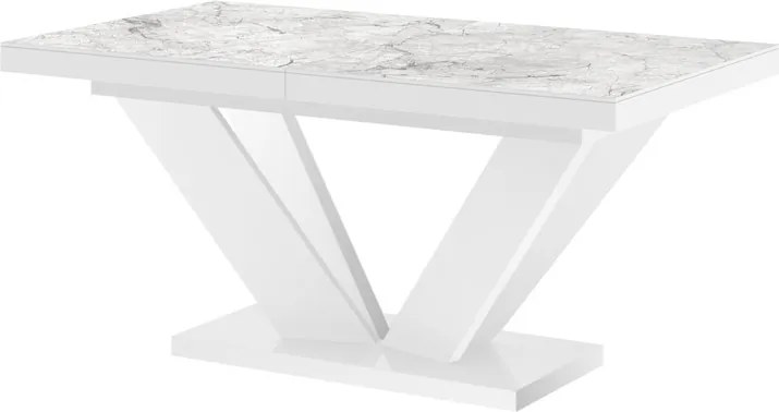 Stół z marmurowym blatem w połysku Viva 2 Hubertus