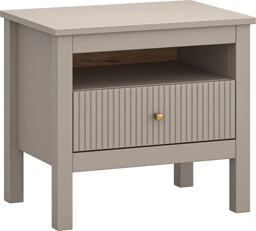 Szafka nocna z szufladą w kolorze taupe P4-R62