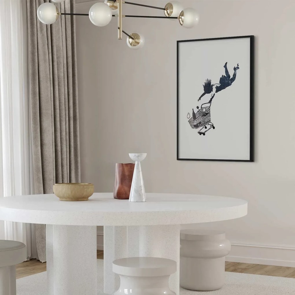 Plakat Szał zakupów 40x60 cm z ramą czarną z marginesem ARTGEIST B