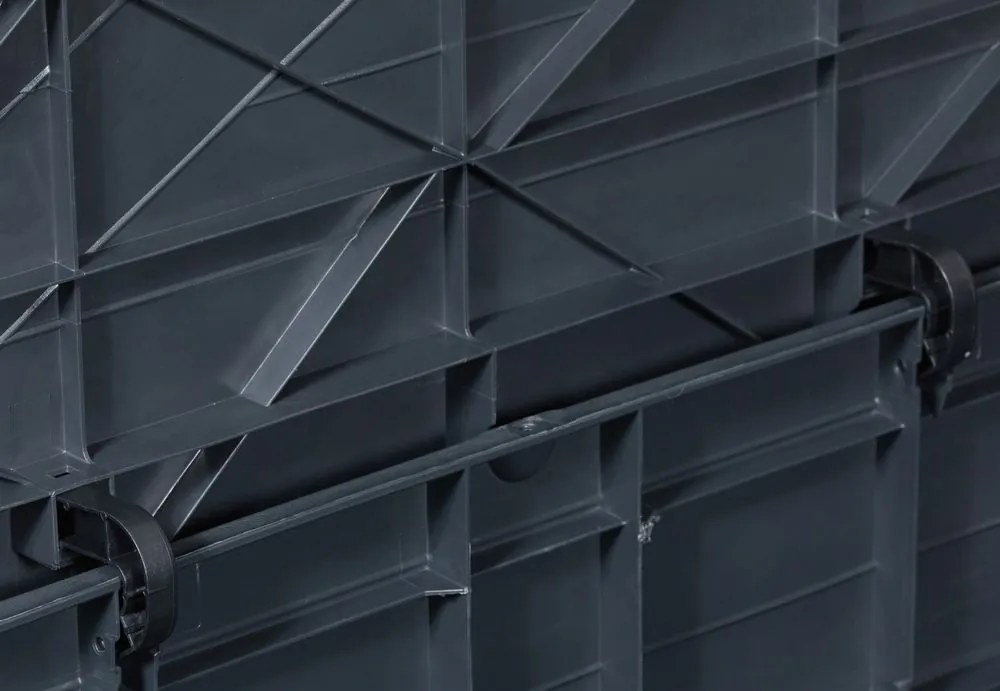 WOOD plastikowa skrzynia ogrodowa 420 L, grafitowa