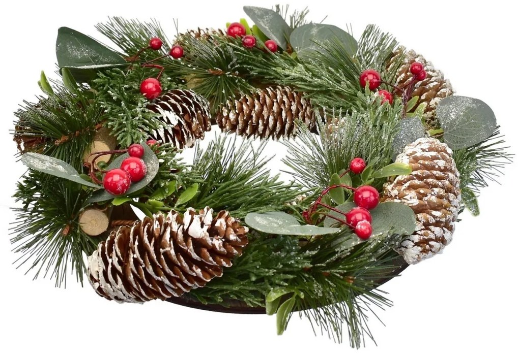 Świąteczny wieniec dekoracyjny Milano, 28 cm