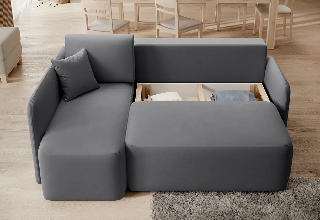 PROMOCJA Ciemnoszary narożnik HADSON prawy róg II klasa jakości Wersja: Prawy róg