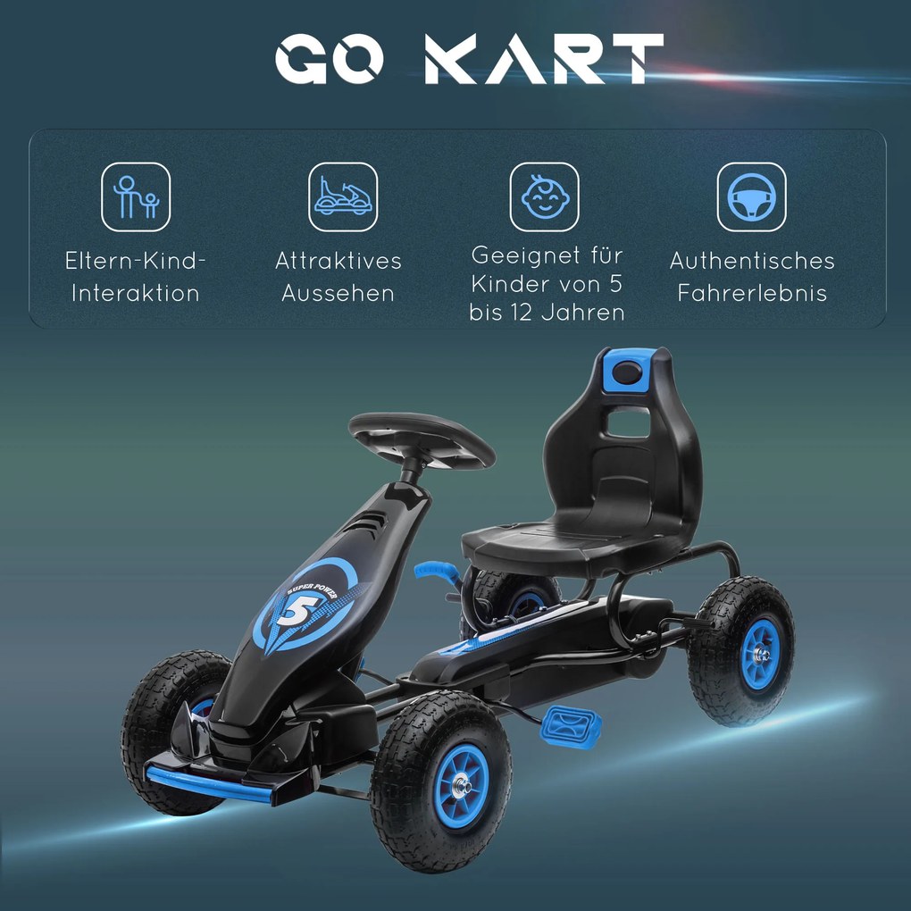 Gokart HOMCOM - gokart dla dzieci, małe kartsy dla dzieci, kartsy dla dzieci 50cc, kartsy dla dzieci 100cc | Aosom PL