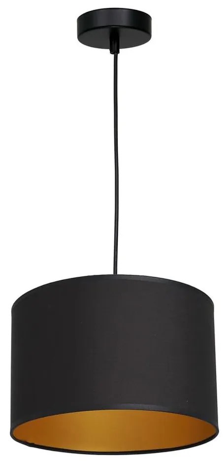 Żyrandol na lince ARDEN 1xE27/60W/230V śr. 25 cm czarny/złoty