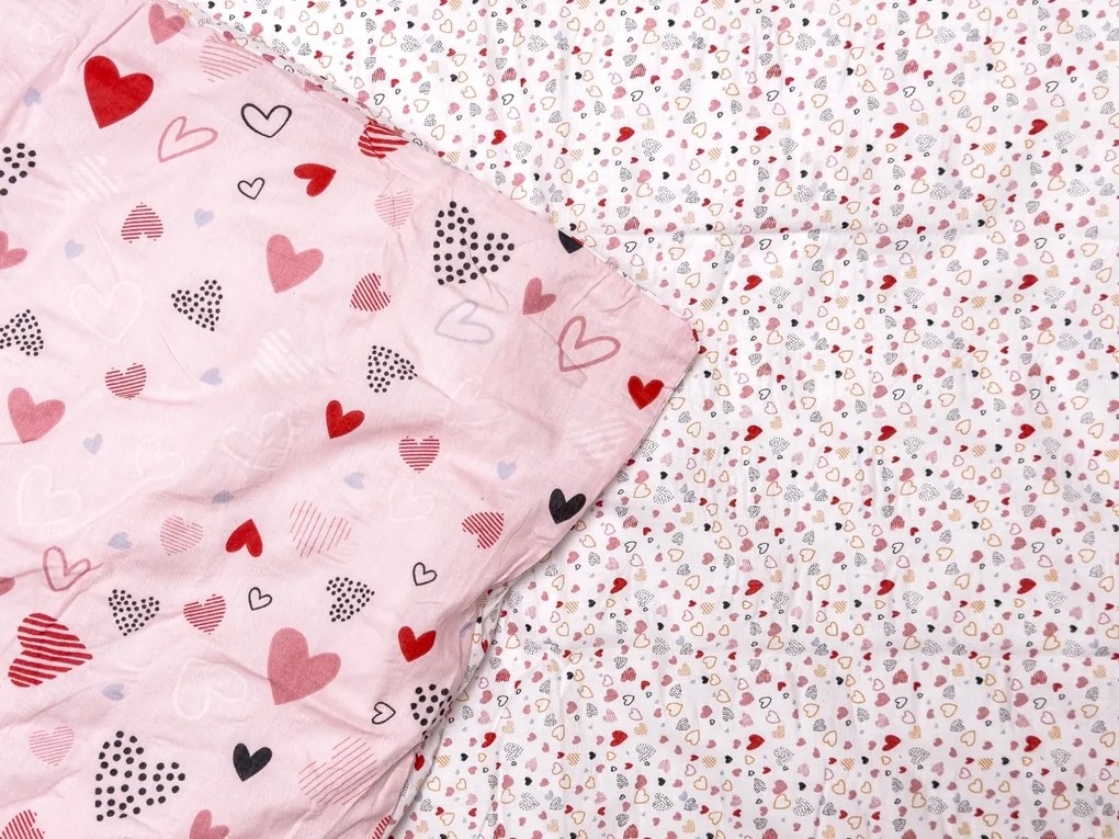 PrzytulneMieszkanie.pl PrzytulneMieszkanie.pl Pościel do łóżeczka krepowa Renforcé LOVITA różowa Rozmiar pościeli: 45 x 65 cm | 90 x 140 cm