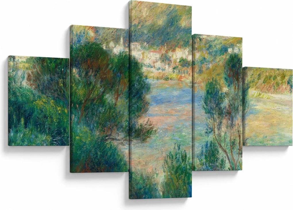Obraz - Auguste Renoir, View of Monte Carlo from Cap Martin, reprodukcje (125x70 cm)