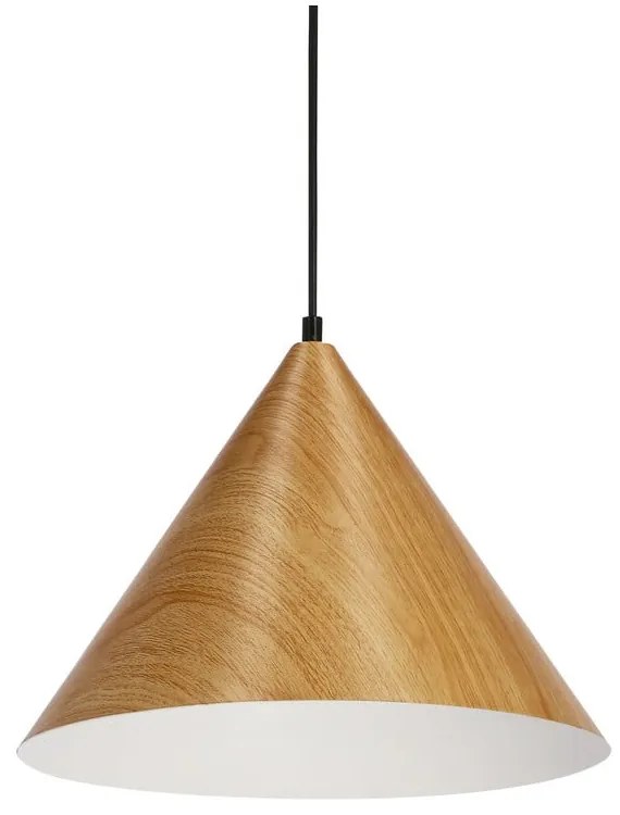 Brązowa lampa wisząca z metalowym kloszem ø 32 cm Dunca – Candellux Lighting