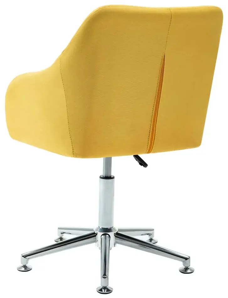 Żółty tapicerowany fotel obrotowy do biura - Asturix