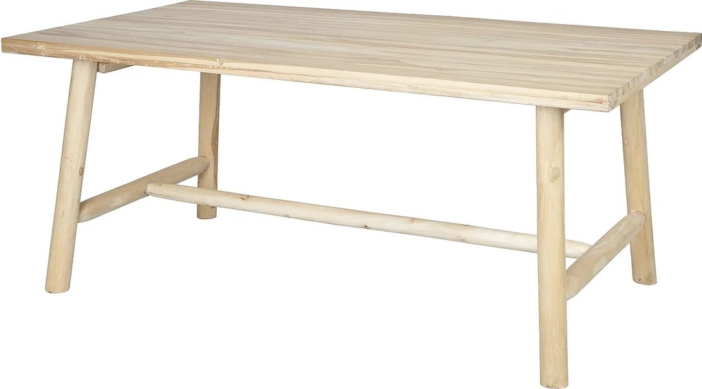 Stół ogrodowy dł. 180 cm z drewna tekowego - Jasny naturalny - TULUM od MYLIA