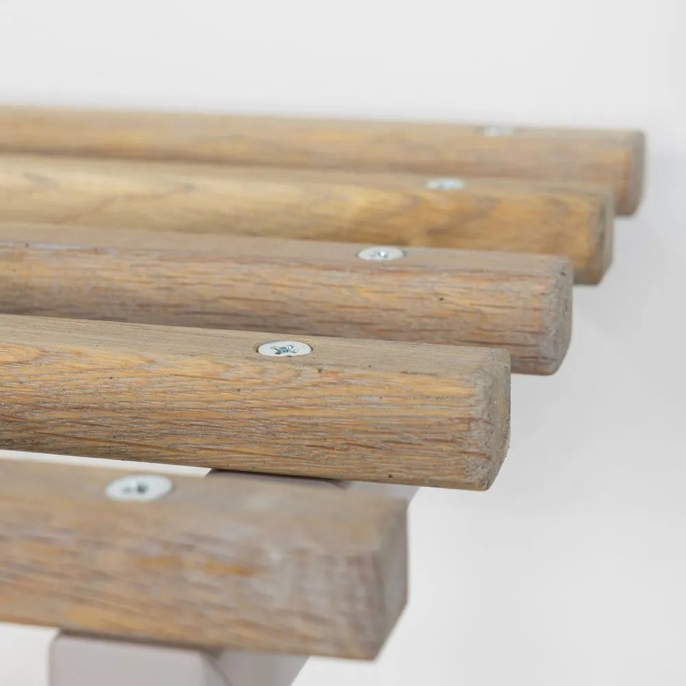 Metalowy wieszak ścienny w naturalnym kolorze/szarobrązowy z półką 76 cm Marco – Spinder Design