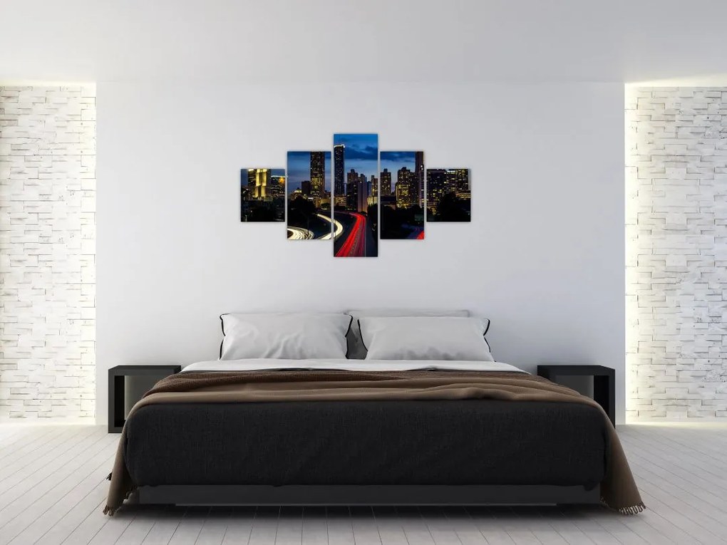 Obraz - Miasto nocą (125x70 cm)