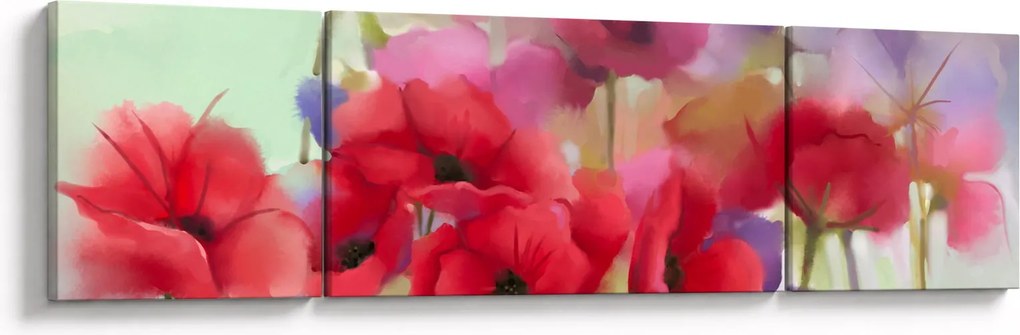 Obraz maków (170x50 cm)