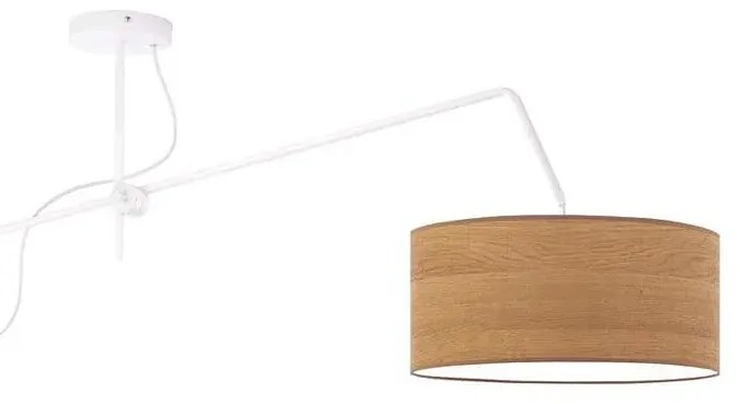 Okrągła lampa wisząca fornirowa loft EX232-Rix brązowy