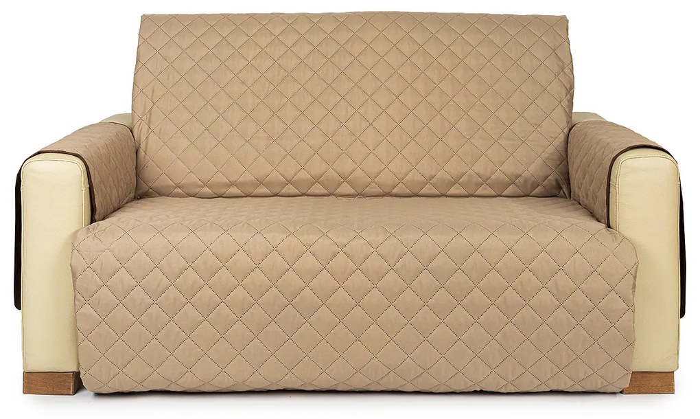 4Home Narzuta na kanapę 2-osobową Doubleface brązowa/beżowa, 140 x 220 cm