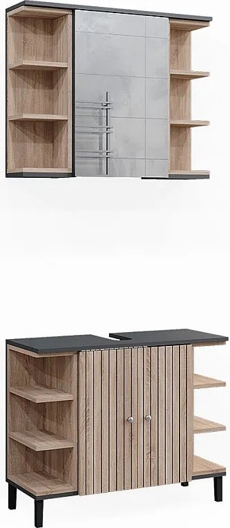 Zestaw mebli łazienkowych sonoma 79.6x32x64 aquis