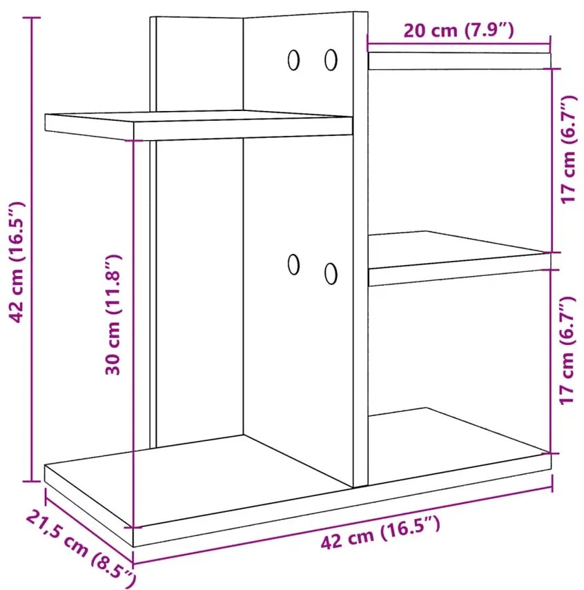 Minimalistyczna nadstawka na biurko beton B2-S36