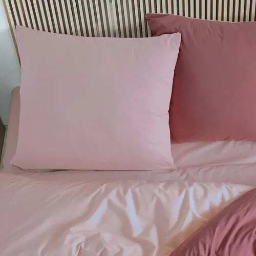 Bedtex Bawełniana pościel Color staroróżowa, 140 x 200 cm, 70 x 90 cm